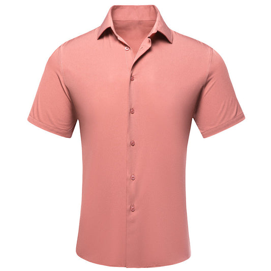Shock Pink Solid Dress Shirt shirt S   - Sophisticated Gentlemen