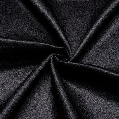 Classic Black Solid Silk Dress Shirt shirt    - Sophisticated Gentlemen