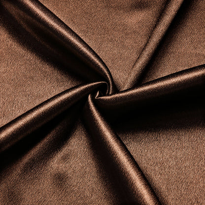 Chocolate Brown Solid Silk Dress Shirt shirt    - Sophisticated Gentlemen