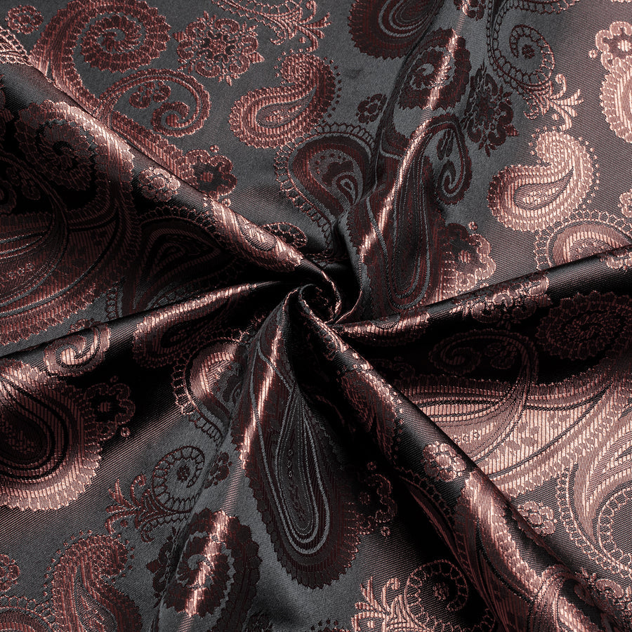 Dark Pink Paisley Silk Dress Shirt shirt    - Sophisticated Gentlemen