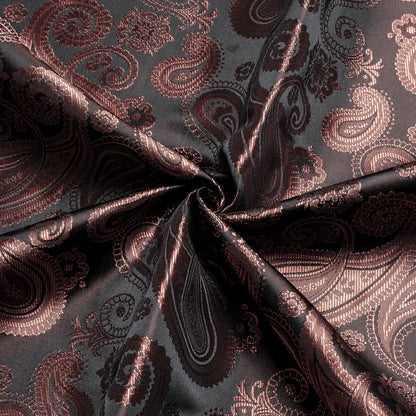 Dark Pink Paisley Silk Dress Shirt shirt    - Sophisticated Gentlemen