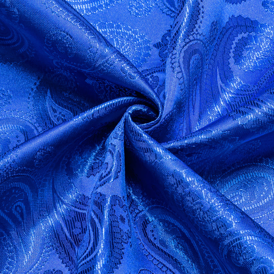 Royal Blue Paisley Silk Dress Shirt shirt    - Sophisticated Gentlemen