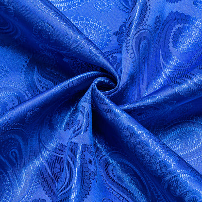 Royal Blue Paisley Silk Dress Shirt shirt    - Sophisticated Gentlemen