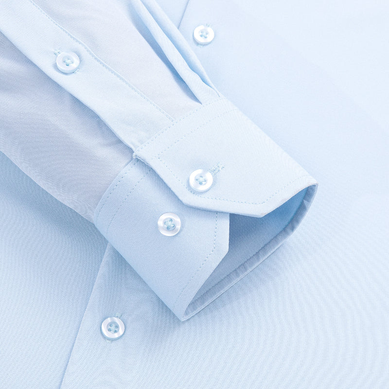 Pure Sky Blue Solid Dress Shirt shirt    - Sophisticated Gentlemen