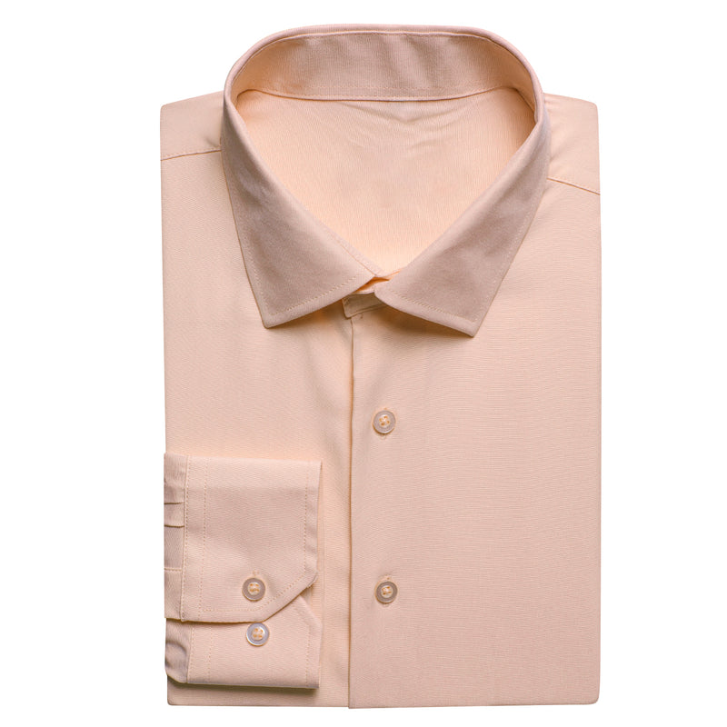Light Pink Solid Stretchy Dress Shirt shirt    - Sophisticated Gentlemen