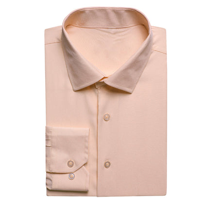 Light Pink Solid Stretchy Dress Shirt shirt    - Sophisticated Gentlemen