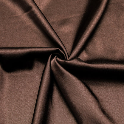 Deep Brown Solid Satin Dress Shirt shirt    - Sophisticated Gentlemen