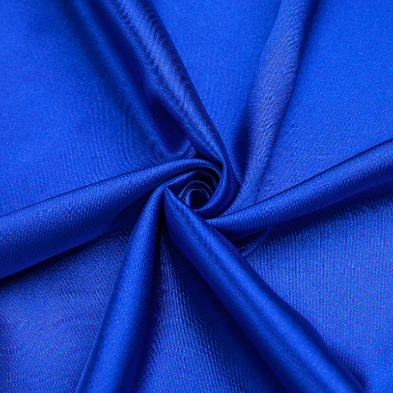 Klein Blue Solid Satin Silk Dress Shirt shirt    - Sophisticated Gentlemen