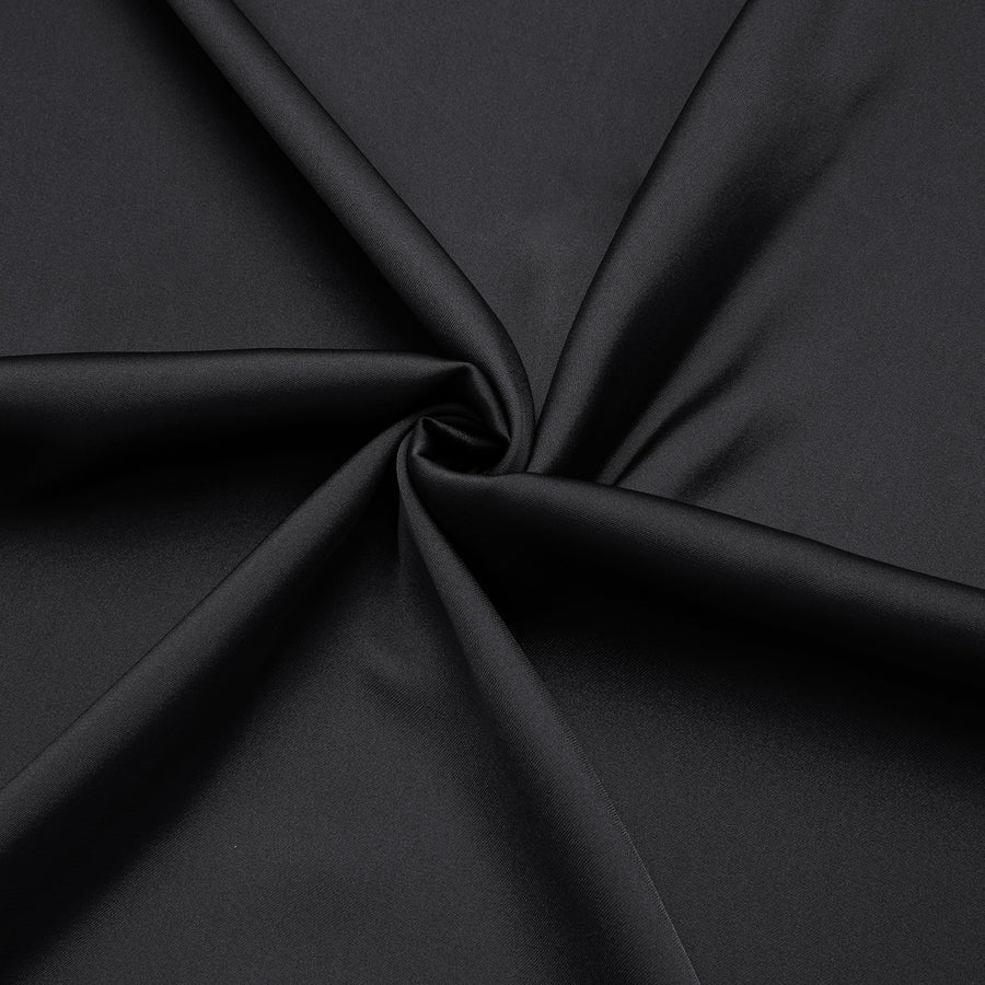 Black Solid Satin Chiffon Dress Shirt shirt    - Sophisticated Gentlemen