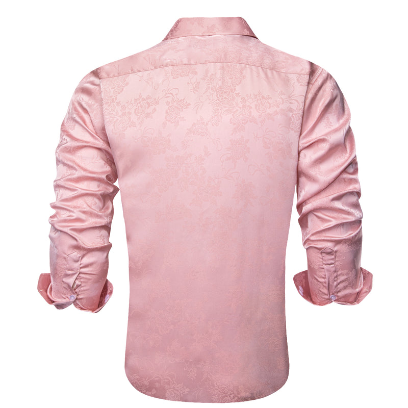 Pure Pink Paisley Silk Dress Shirt shirt    - Sophisticated Gentlemen
