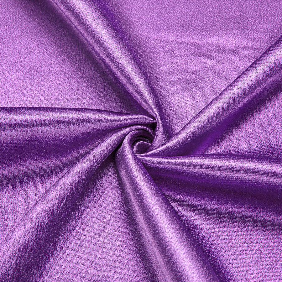 Dark Purple Solid Satin Dress Shirt shirt    - Sophisticated Gentlemen