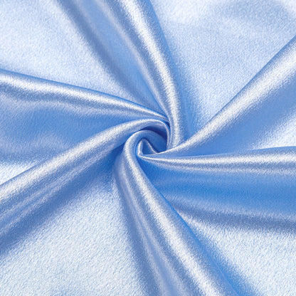 Baby Blue Solid Satin Dress Shirt shirt    - Sophisticated Gentlemen