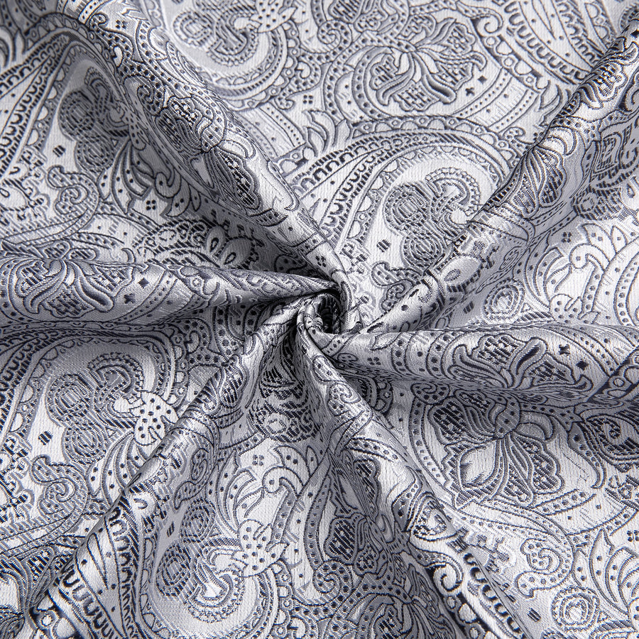Gray Paisley Silk Dress Shirt shirt    - Sophisticated Gentlemen