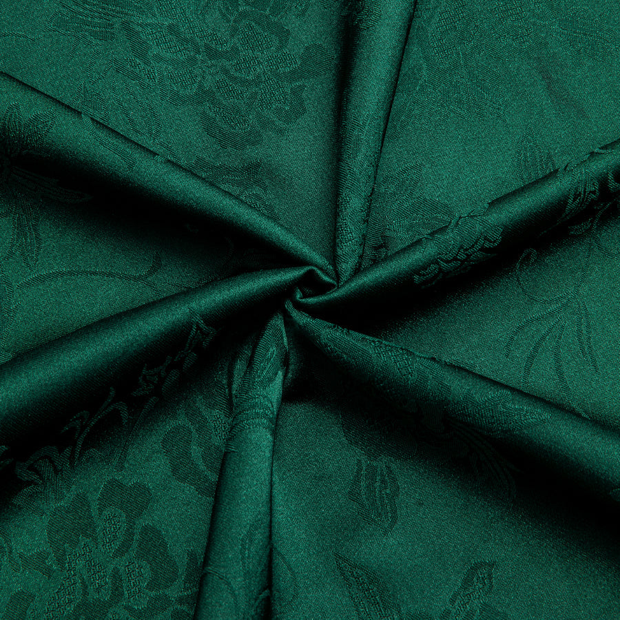 Dark Green Floral Silk Dress Shirt shirt    - Sophisticated Gentlemen