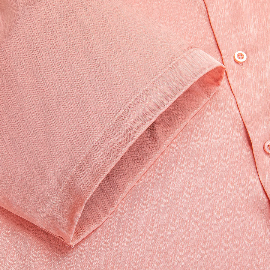 Pink Solid Silk Dress Shirt shirt    - Sophisticated Gentlemen