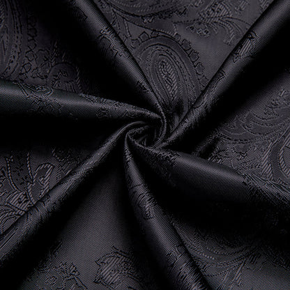 Black Paisley Silk Men's Dress Shirt shirt    - Sophisticated Gentlemen