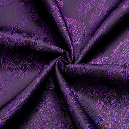 Dark Purple Paisley Silk Men's Dress Shirt shirt    - Sophisticated Gentlemen