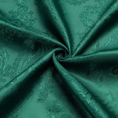 Dark Green Paisley Silk Men's Dress Shirt shirt    - Sophisticated Gentlemen