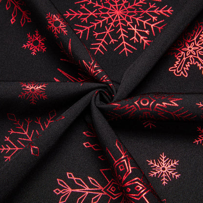 Black Christmas Dark Red Snow Novelty Dress Shirt shirt    - Sophisticated Gentlemen