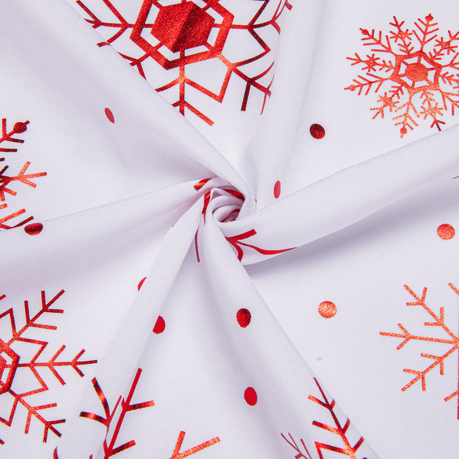 White Christmas Red Snowflake Novelty Men's Dress Shirt shirt    - Sophisticated Gentlemen