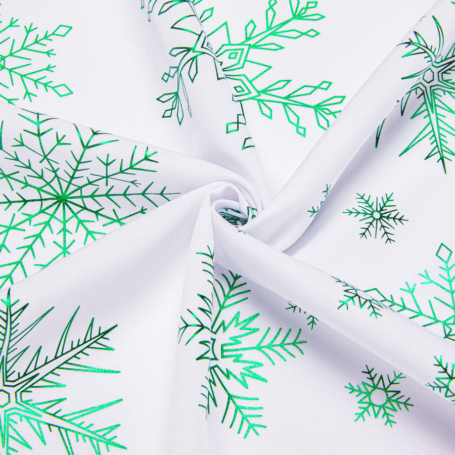 White Christmas Light Green Snowflake Novelty Dress Shirt shirt    - Sophisticated Gentlemen