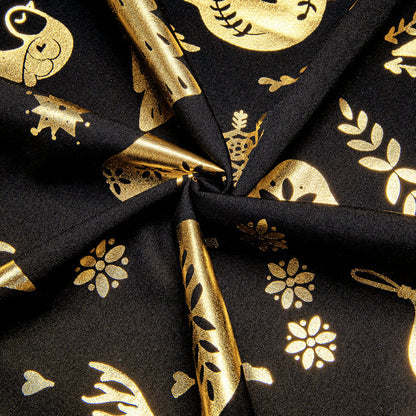 Black Christmas Golden Novelty Dress Shirt shirt    - Sophisticated Gentlemen