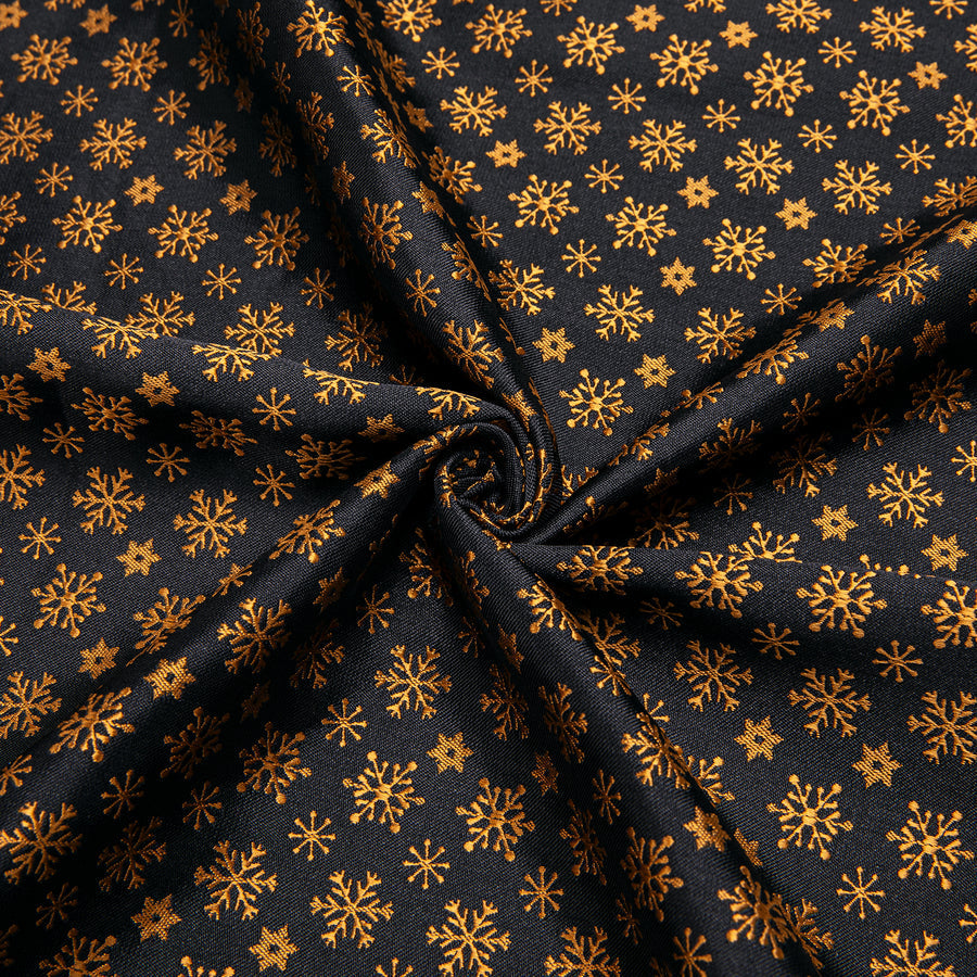Golden Snow Christmas Black Novelty Dress Shirt shirt    - Sophisticated Gentlemen