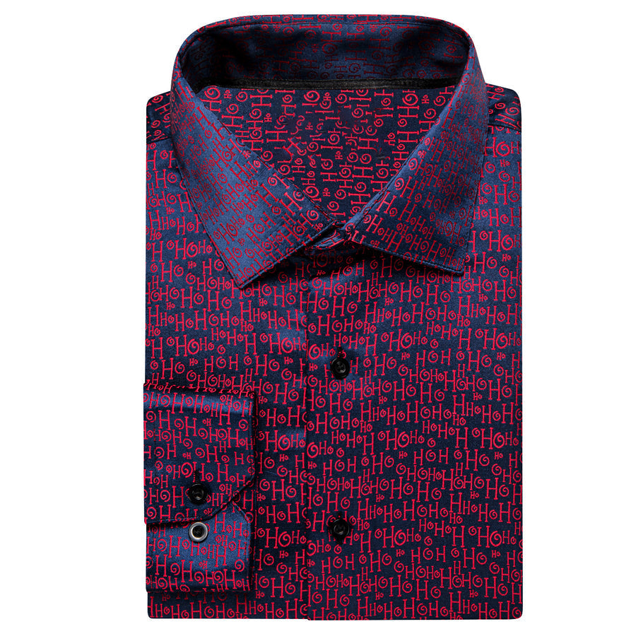 Black Red Novelty Dress Shirt shirt    - Sophisticated Gentlemen
