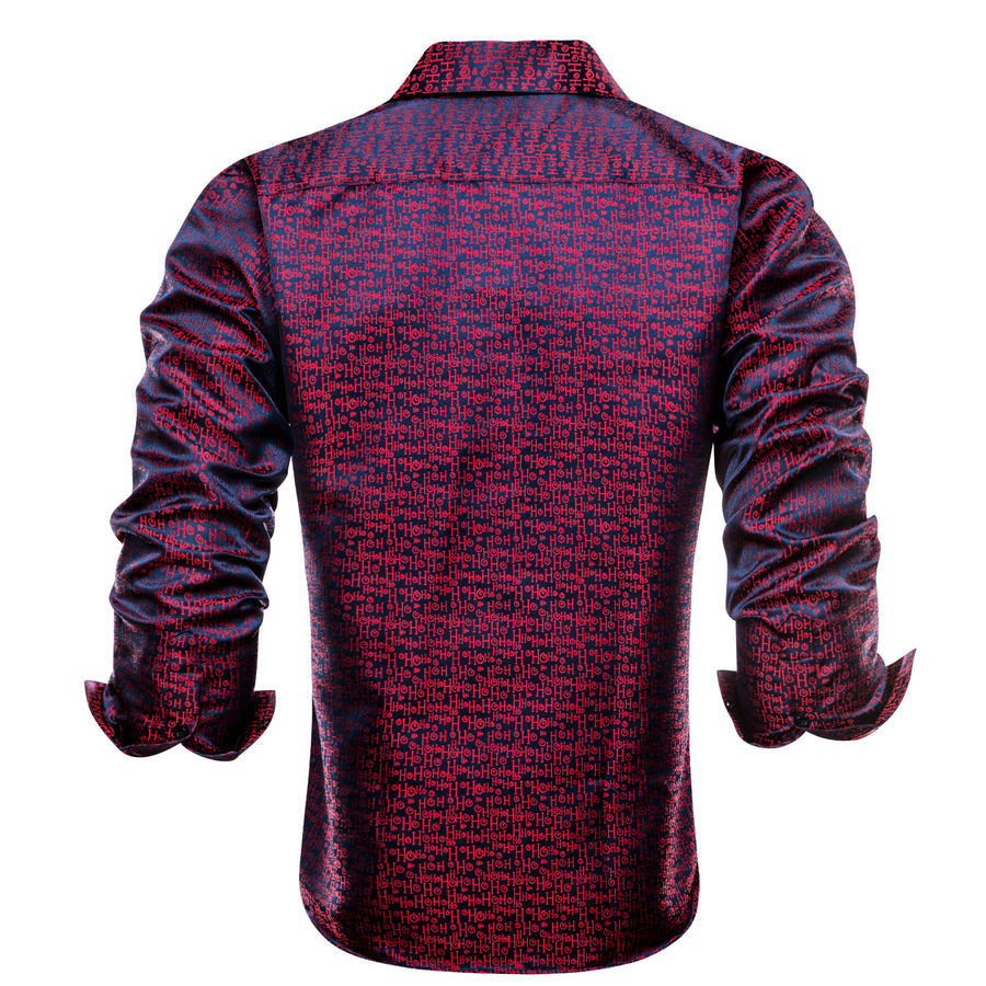 Black Red Novelty Dress Shirt shirt    - Sophisticated Gentlemen