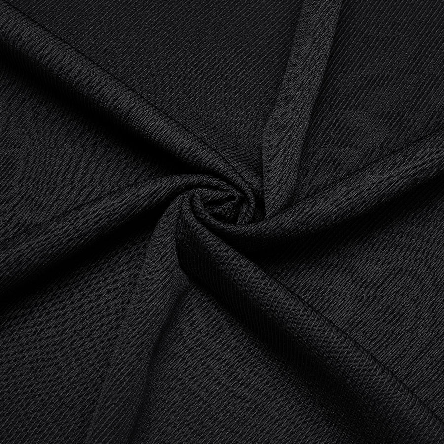 Black Solid Stretch Woven Dress Shirt shirt    - Sophisticated Gentlemen