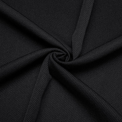 Black Solid Stretch Woven Dress Shirt shirt    - Sophisticated Gentlemen