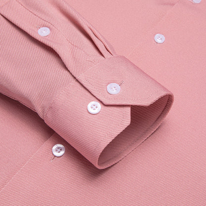 Pink Solid Stretch Woven Dress Shirt shirt    - Sophisticated Gentlemen