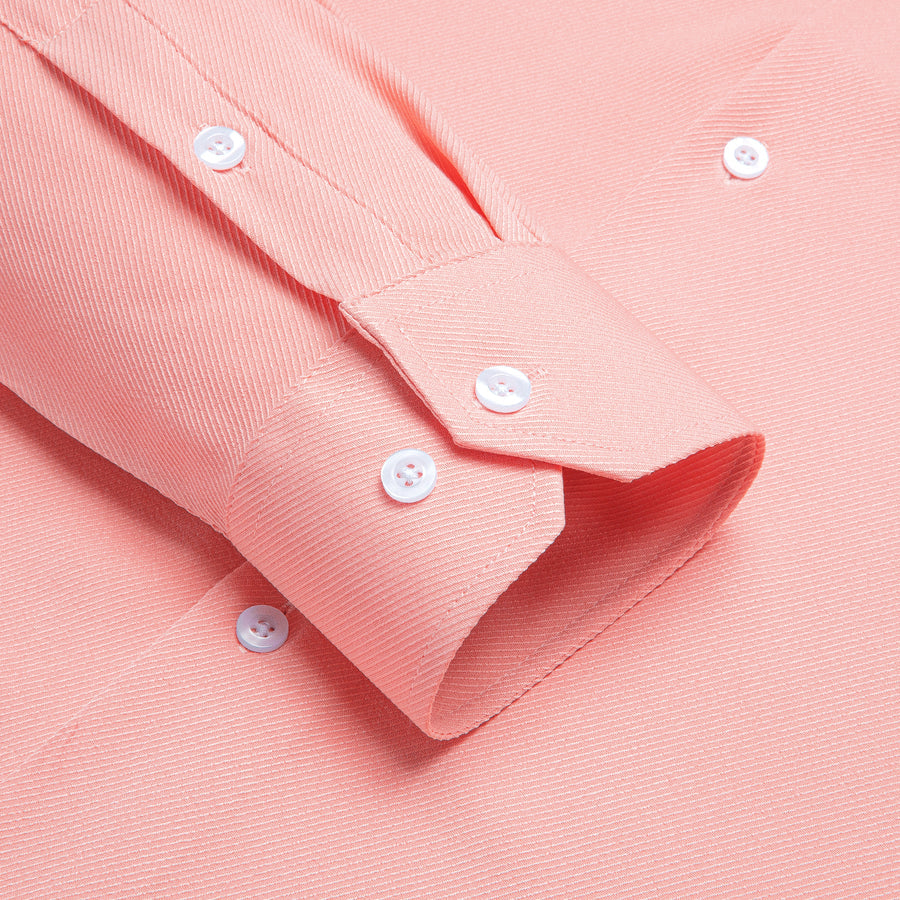 Light Pink Solid Stretch Woven Dress Shirt shirt    - Sophisticated Gentlemen