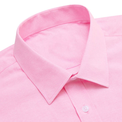 Light Pink Solid Men's Dress Shirt shirt    - Sophisticated Gentlemen