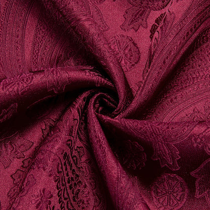 Burgundy Red Paisley Silk Dress Shirt shirt    - Sophisticated Gentlemen