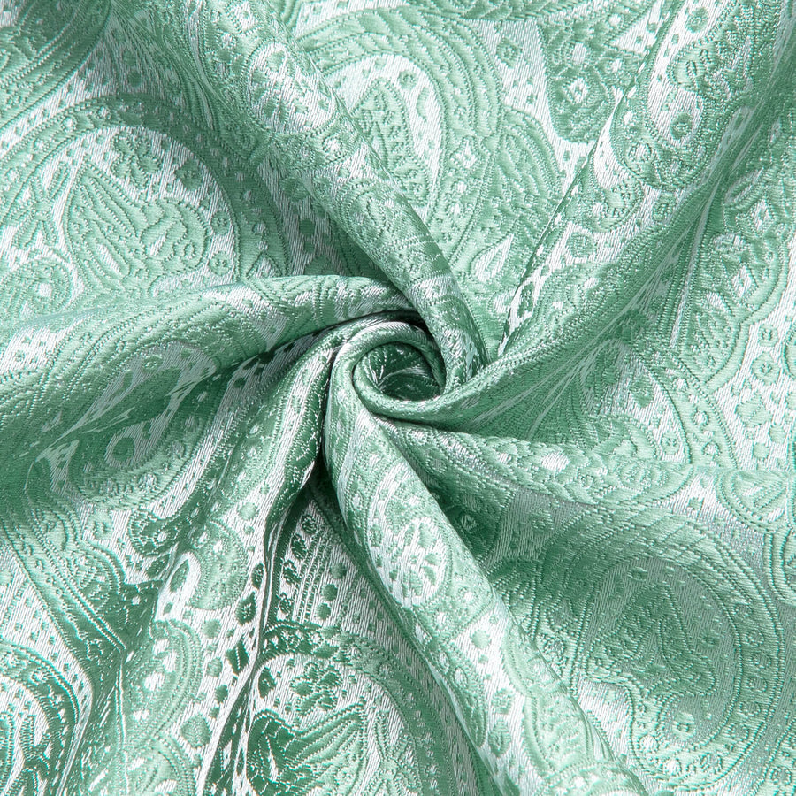 Mint Green Jacquard Floral Silk Dress Shirt shirt    - Sophisticated Gentlemen