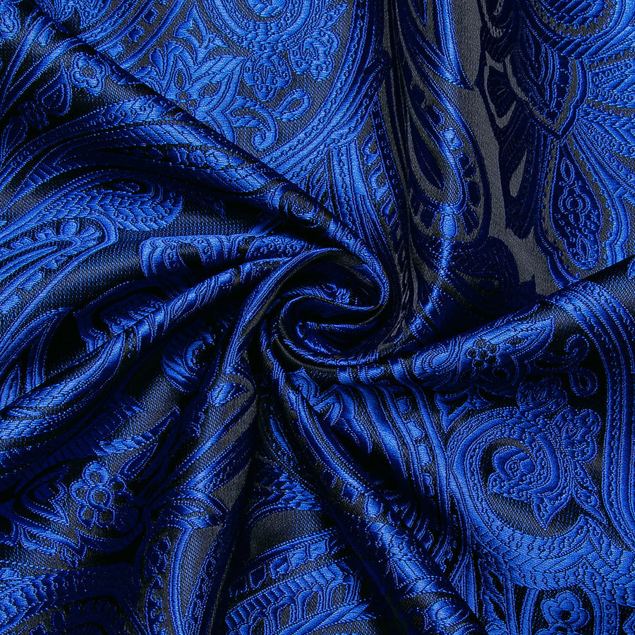 Blue Paisley Silk Dress Shirt shirt    - Sophisticated Gentlemen