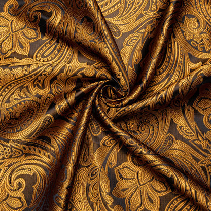 Black Golden Paisley Dress Shirt shirt    - Sophisticated Gentlemen
