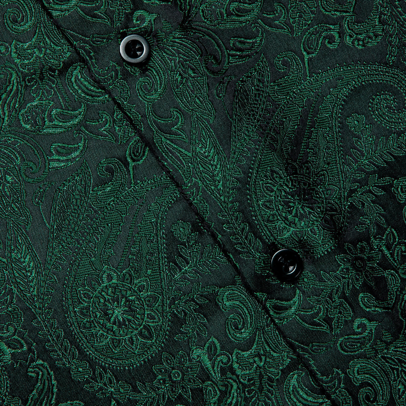 Dark Green Paisley Dress Shirt shirt    - Sophisticated Gentlemen