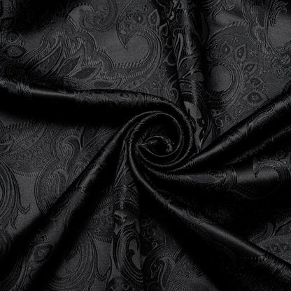 Black Floral Silk Dress Shirt shirt    - Sophisticated Gentlemen