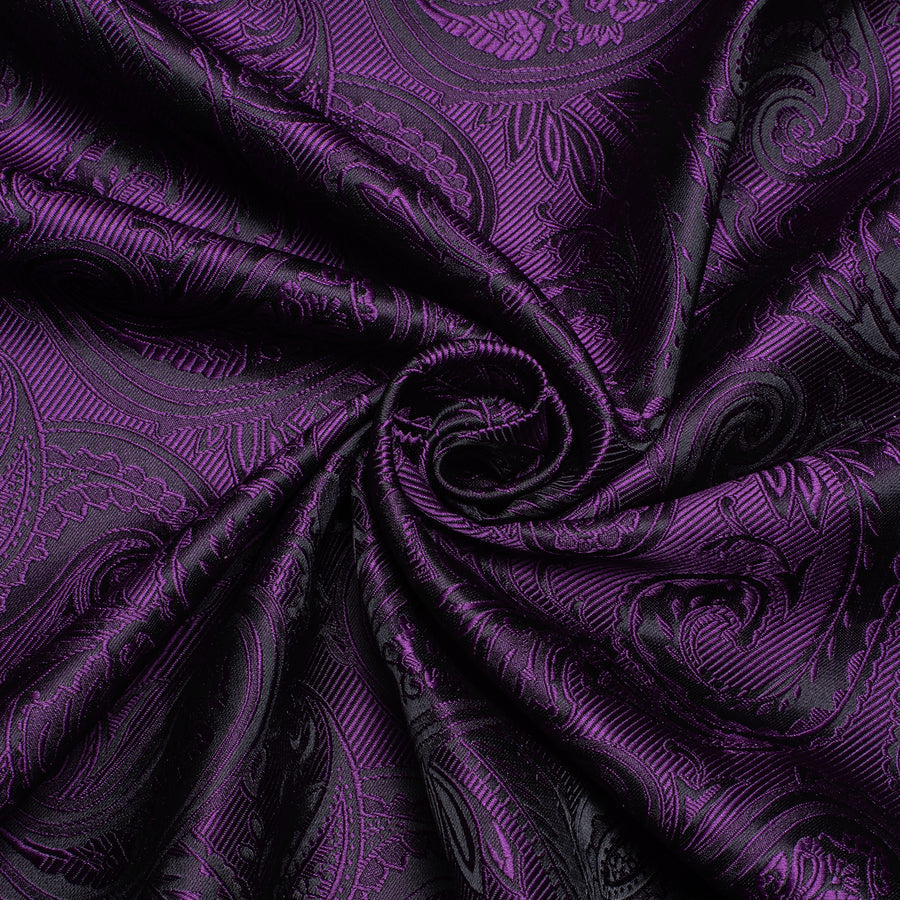 Purple Paisley Silk Dress Shirt shirt    - Sophisticated Gentlemen