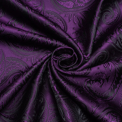 Purple Paisley Silk Dress Shirt shirt    - Sophisticated Gentlemen