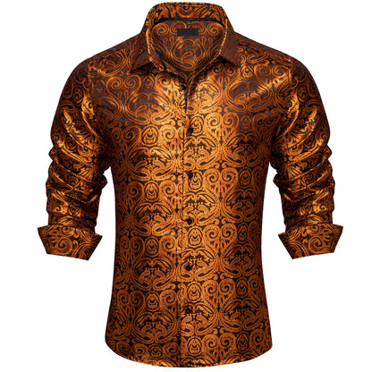 Peru Paisley Silk Dress Shirt shirt S   - Sophisticated Gentlemen