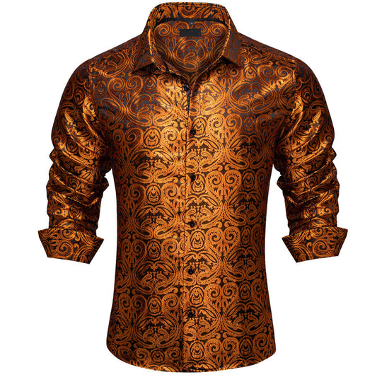 Peru Paisley Silk Dress Shirt shirt S   - Sophisticated Gentlemen