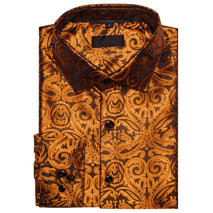 Peru Paisley Silk Dress Shirt shirt    - Sophisticated Gentlemen