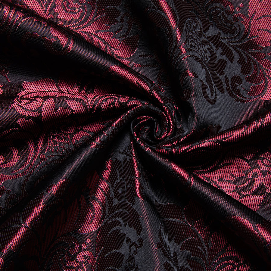 Maroon Floral Silk Dress Shirt shirt    - Sophisticated Gentlemen