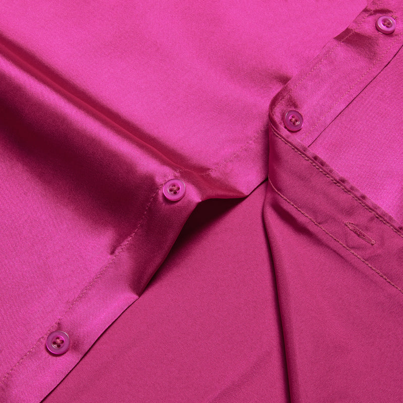 Rose Red With Purple Paisley Edge Dress Shirt shirt    - Sophisticated Gentlemen