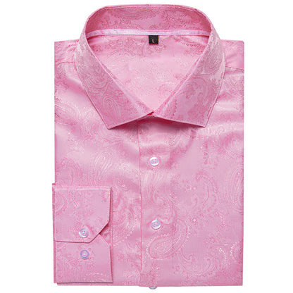 Light Pink Paisley Men's Dress Shirt shirt    - Sophisticated Gentlemen