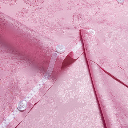Light Pink Paisley Men's Dress Shirt shirt    - Sophisticated Gentlemen