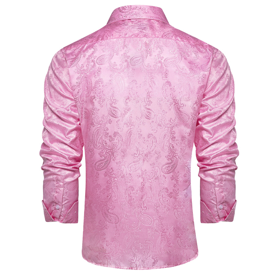 Light Pink Paisley Men's Dress Shirt shirt    - Sophisticated Gentlemen